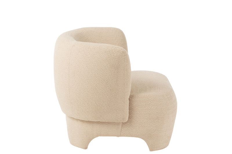 Seat 1-Person Knitted Textile/Wood White - Majorr