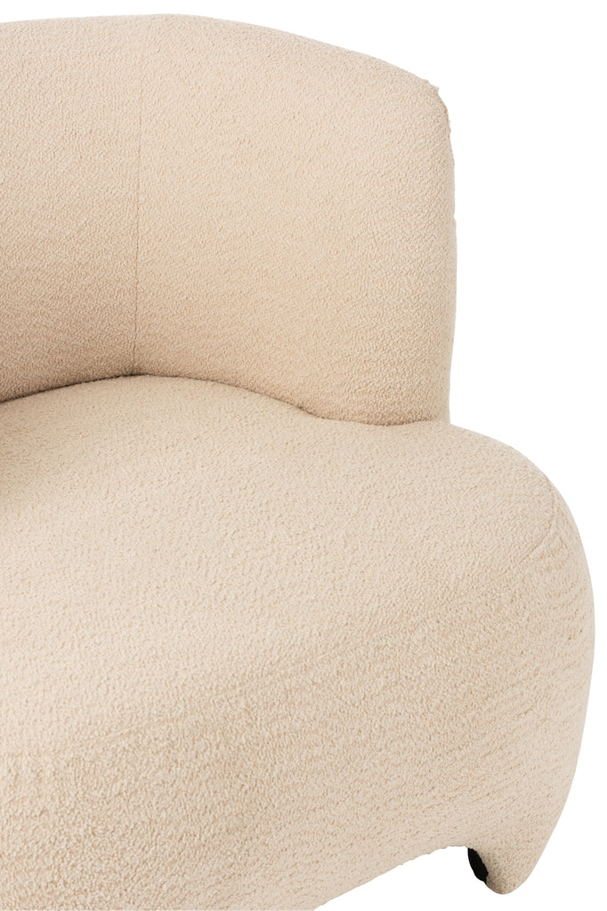 Seat 1-Person Knitted Textile/Wood White - Majorr