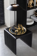 Set Of 2 Coffee Tables Cubic Recycle Teak Black - Majorr