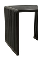 Set Of 2 Coffee Tables Cubic Recycle Teak Black - Majorr