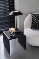 Set Of 2 Coffee Tables Cubic Recycle Teak Black - Majorr