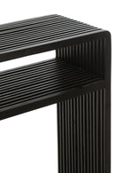 Set Of 2 Console With Shelf Recycle Teak Black - Majorr