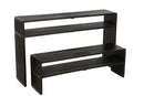 Set Of 2 Console With Shelf Recycle Teak Black - Majorr