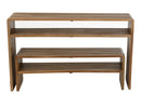 Set Of 2 Console With Shelf Recycle Teak Natural - Majorr