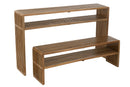 Set Of 2 Console With Shelf Recycle Teak Natural - Majorr