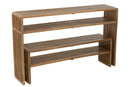Set Of 2 Console With Shelf Recycle Teak Natural - Majorr