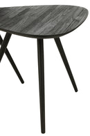 Set Of 2 Tables Triangle Recycle Teak Black - Majorr