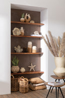 Set Of 2 Tables Triangle Recycle Teak Natural - Majorr