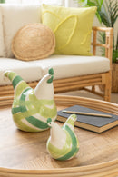 Set Of 3 Coffee Table Round Mango Wood Natural - Majorr