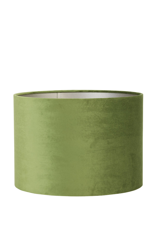 Shade cylinder 30-30-21 cm VELOURS olive green - Majorr