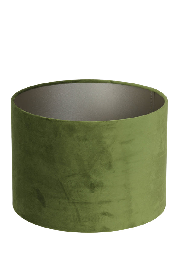Shade cylinder 30-30-21 cm VELOURS olive green - Majorr