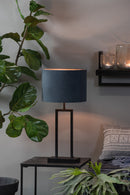 Shade cylinder 40-40-30 cm VELOURS petrol blue - Majorr