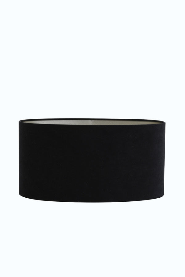 Shade oval straight slim 45-21-22 cm VELOURS black-taupe - Majorr
