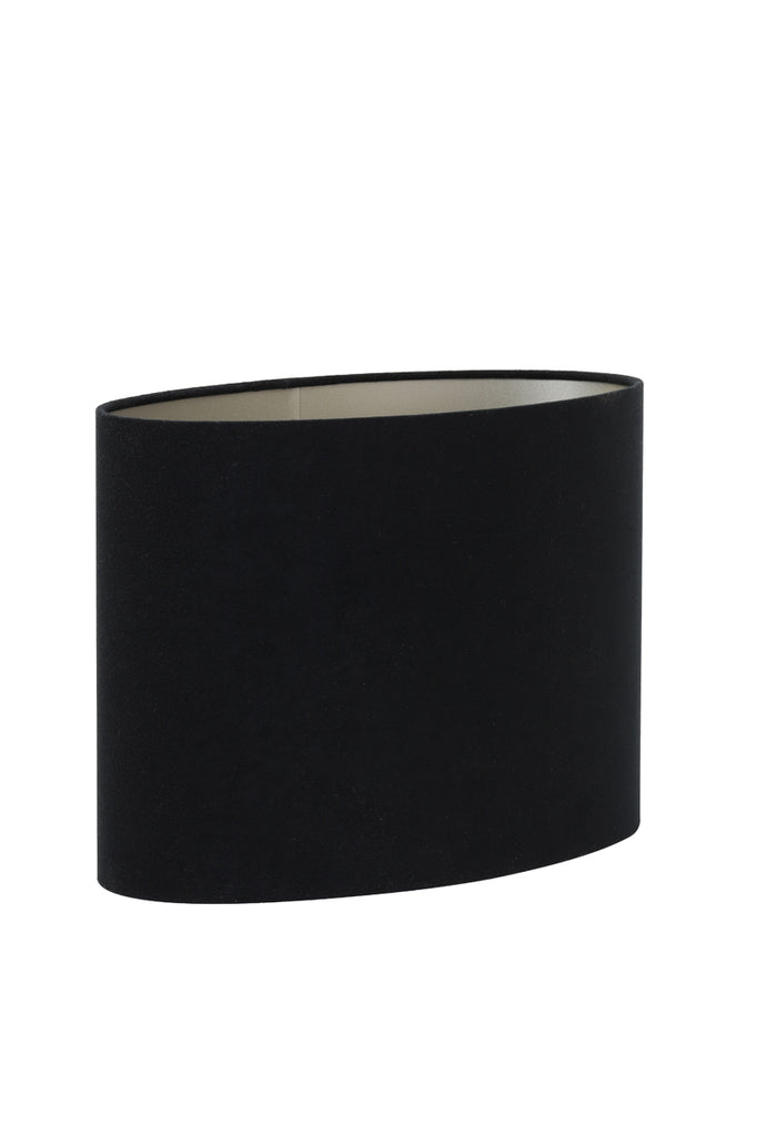Shade oval straight slim 45-21-32 cm VELOURS black-taupe - Majorr
