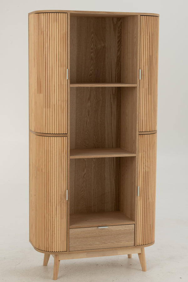 Étagère arrondie en MDF/bois de pin naturel
