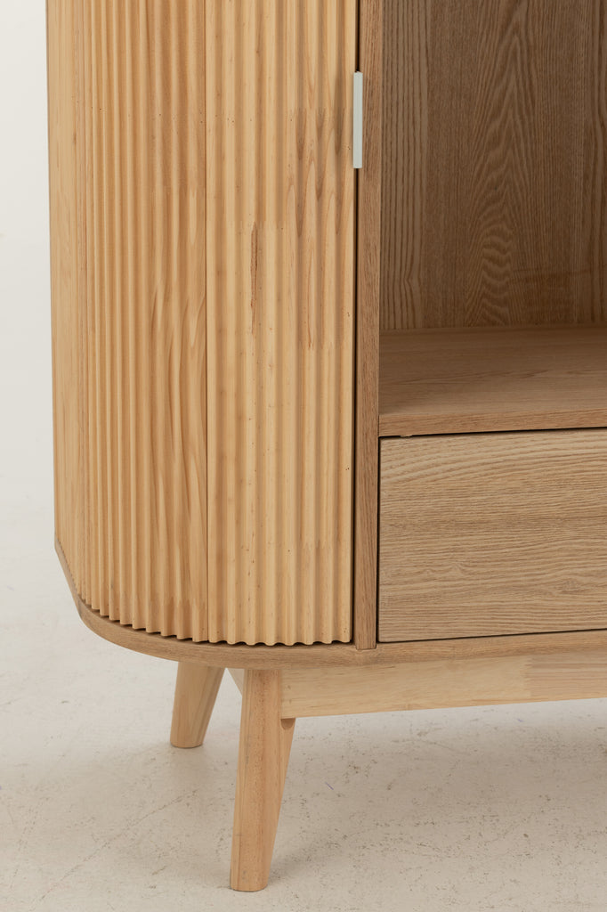 Shelf Rounded Mdf/Pine Wood Natural - Majorr