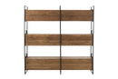 Shelf Rustik Recycled Wood/Metal Black/Natural Large - Majorr