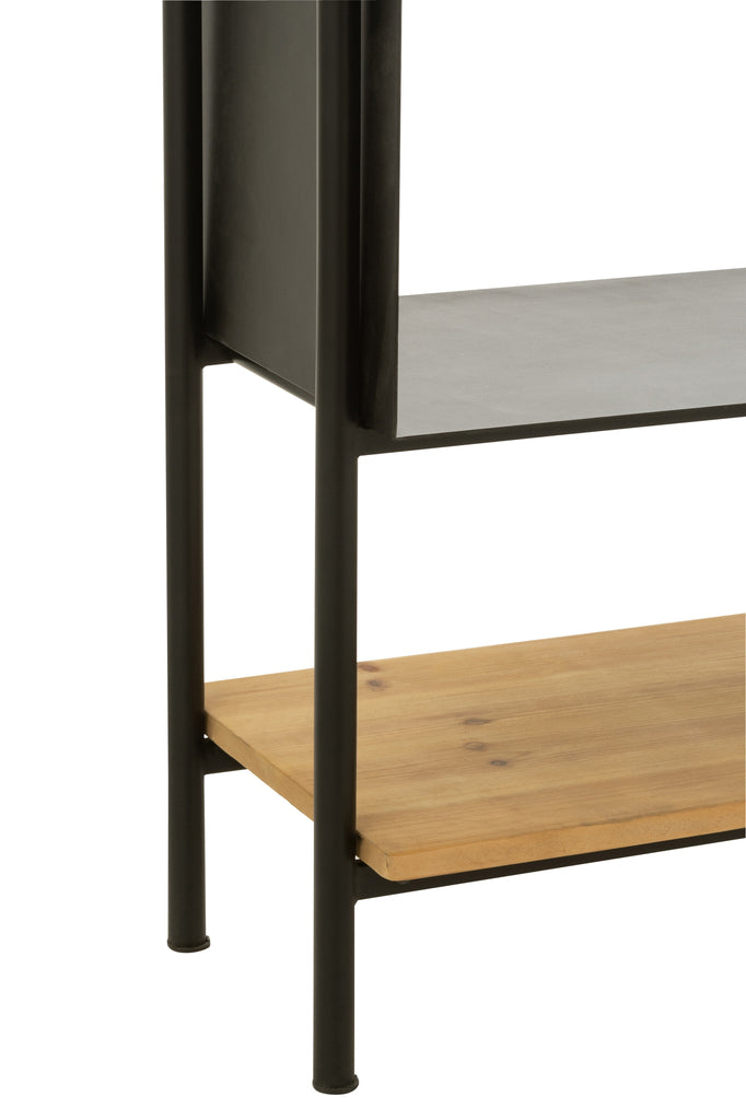 Shelf Tina Fir Wood/Iron Black/Natural Large - Majorr