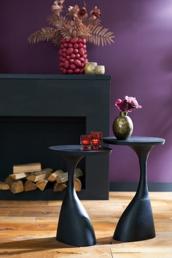 Side table 40x33x55 cm MACAU matt black - Majorr