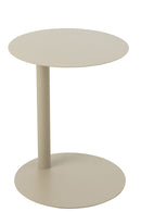 Side Table Round Metal Beige - Majorr