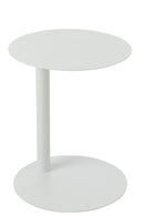 Side Table Round Metal White - Majorr