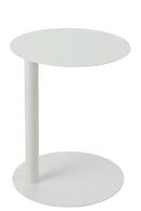 Side Table Round Metal White - Majorr