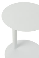Side Table Round Metal White - Majorr