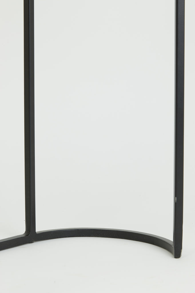 Side table S/2 max 53x26x53 cm BOCOV antique lead-black - Majorr
