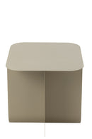 Side Table Square Metal Beige - Majorr