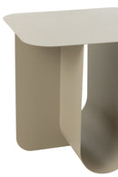 Side Table Square Metal Beige - Majorr