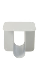 Side Table Square Metal White - Majorr