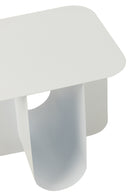 Side Table Square Metal White - Majorr