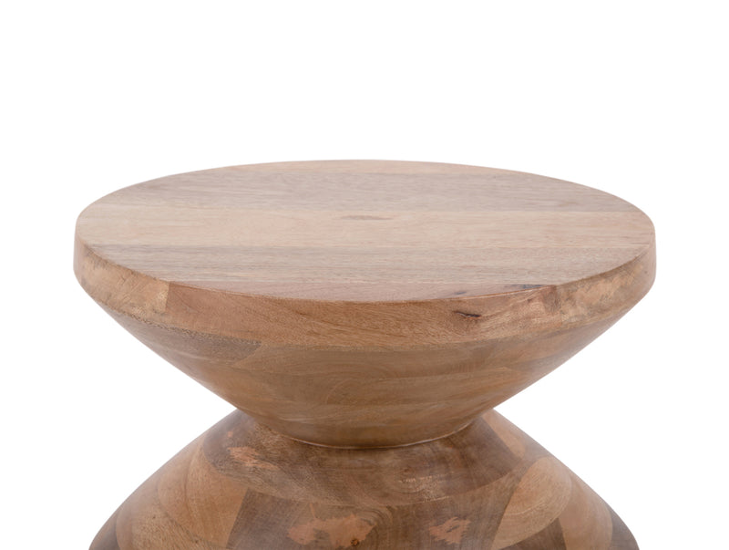 Bijzettafel Totem - Naturel - 35x35x46cm - Majorr
