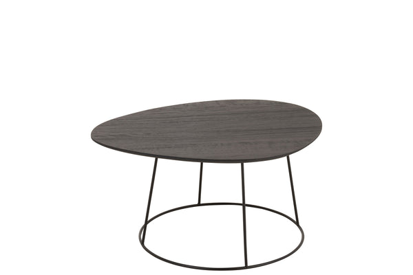 Sidetable Oval Wood/Metal D Br L - Majorr