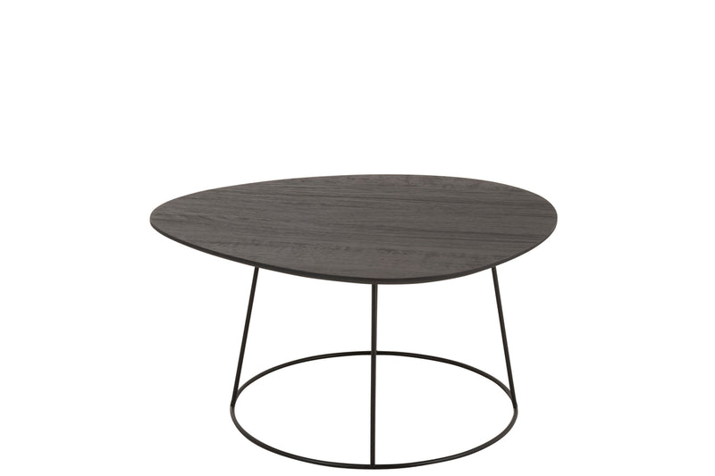 Sidetable Oval Wood/Metal D Br L - Majorr