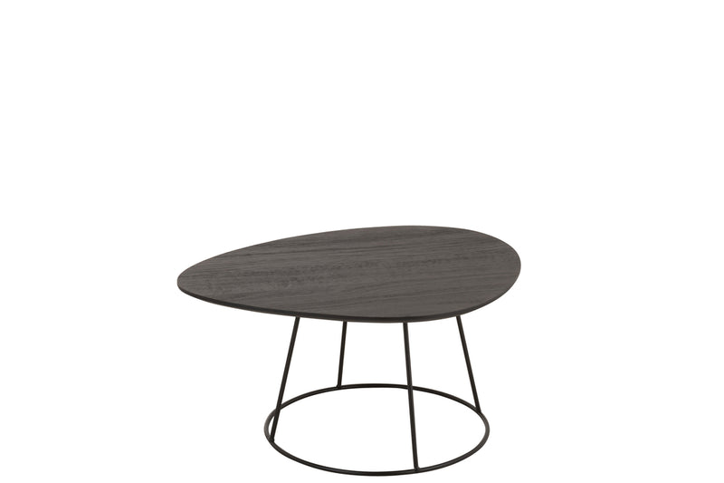 Sidetable Oval Wood/Metal D Br S - Majorr