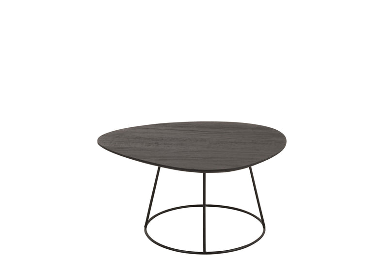 Sidetable Oval Wood/Metal D Br S - Majorr