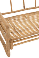 Sofa 2 People Bamboo+Textile Natural/White - Majorr