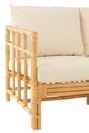 Sofa Elise+Cushion 3 Person Rattan/Textile Natural/White - Majorr