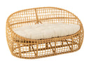 Sofa Lise+Cushion 2 Person Rattan/Textile Natural/White - Majorr