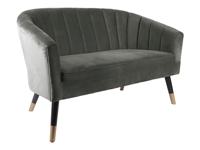 Bank Royal - Velvet Taupe Groen - 128x71x80cm - Majorr