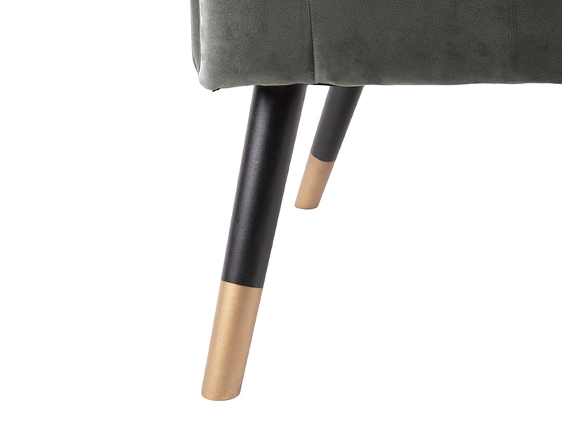 Bank Royal - Velvet Taupe Groen - 128x71x80cm - Majorr