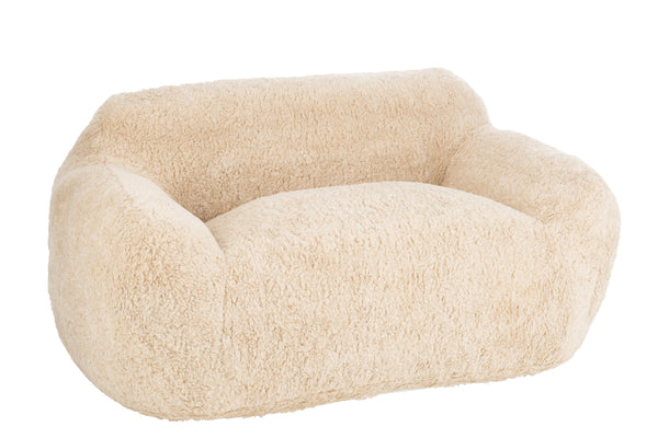 Canapé Shearl Polyester Crème Grand