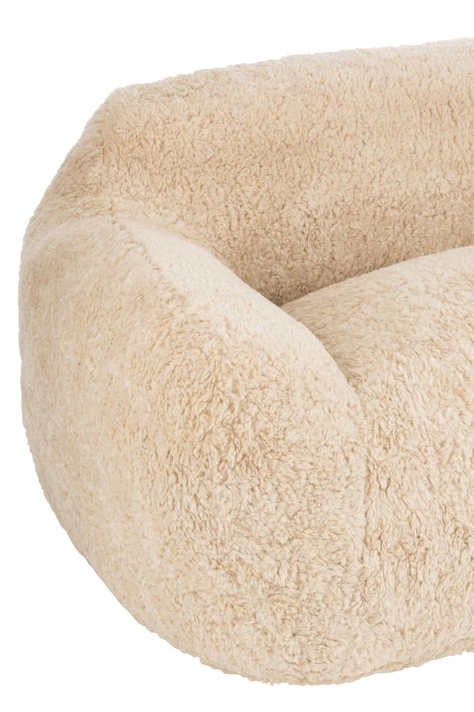 Sofa Shearl Polyester Cream Large - Majorr