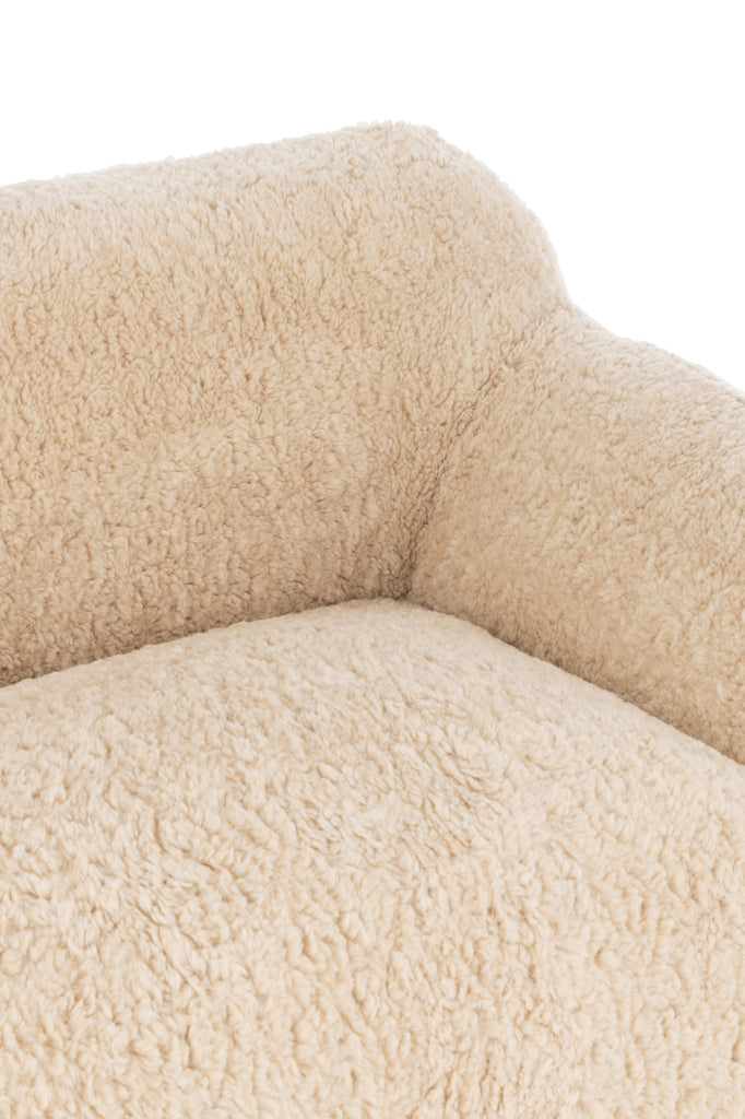 Sofa Shearl Polyester Cream Large - Majorr