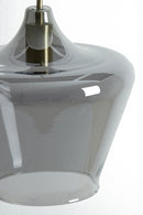 Hanging lamp 30x30 cm SOLLY antique bronze+smoked glass - Majorr