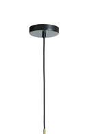 Hanging lamp 30x30 cm SOLLY antique bronze+smoked glass - Majorr
