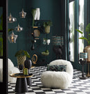 Hanging lamp 30x30 cm SOLLY antique bronze+smoked glass - Majorr