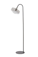 Floor lamp 45x29,5x160 cm SOLNA matt black+smoked glass - Majorr
