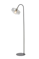 Floor lamp 45x29,5x160 cm SOLNA matt black+smoked glass - Majorr